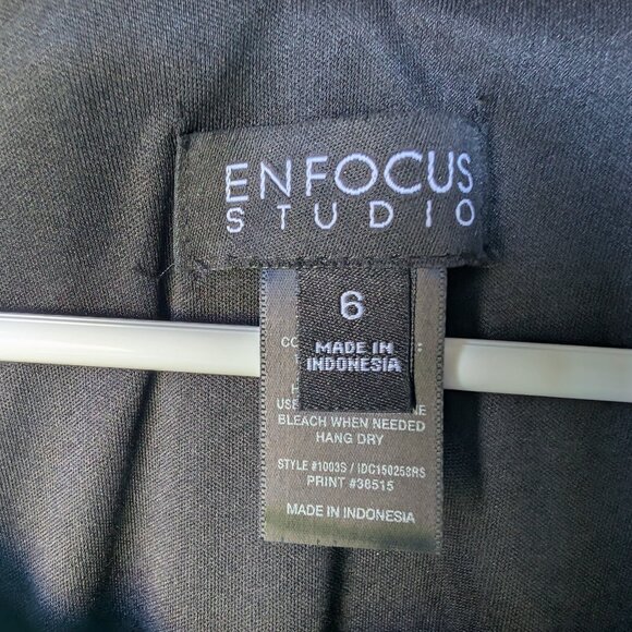 Enfocus Studio black and teal size 6 cocktail or business dress - Picture 3 of 3